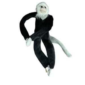 K&M‎ International Wild Republic Black Hanging Monkey 17" Retired 1999 Plush Toy